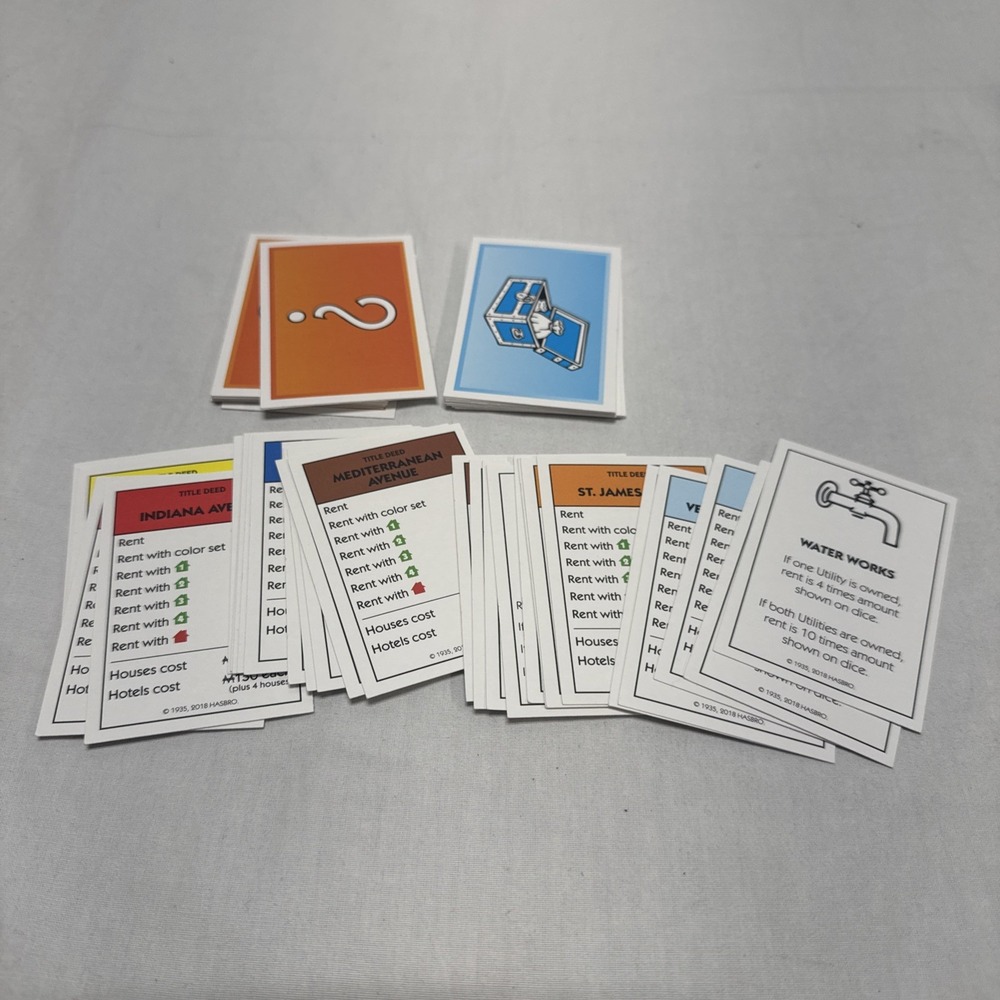 Monopoly Replacement Chance Community and property cards